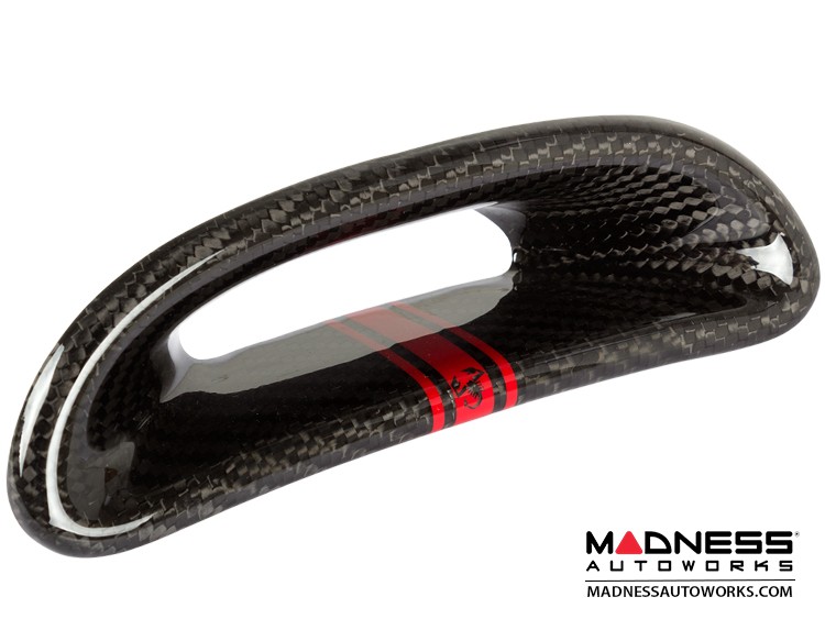 FIAT 500 ABARTH Headrest Inserts Carbon Fiber (4pc set) Red Racing